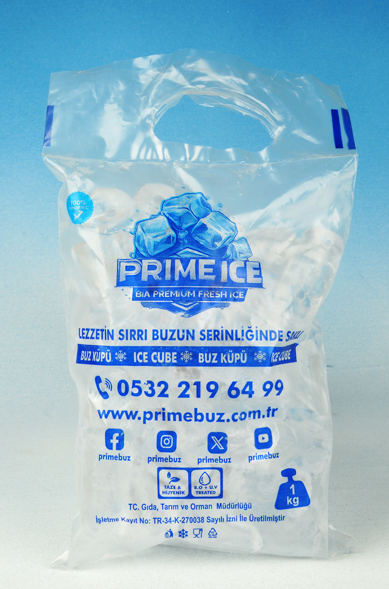 1 kg Kristal Küp Buz (Kulplu Hijyenik Paket)
