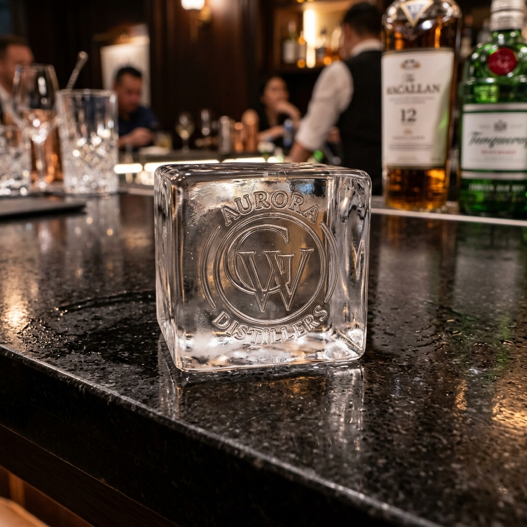 Logo & Monogram Baskılı Kristal Buz Küpü